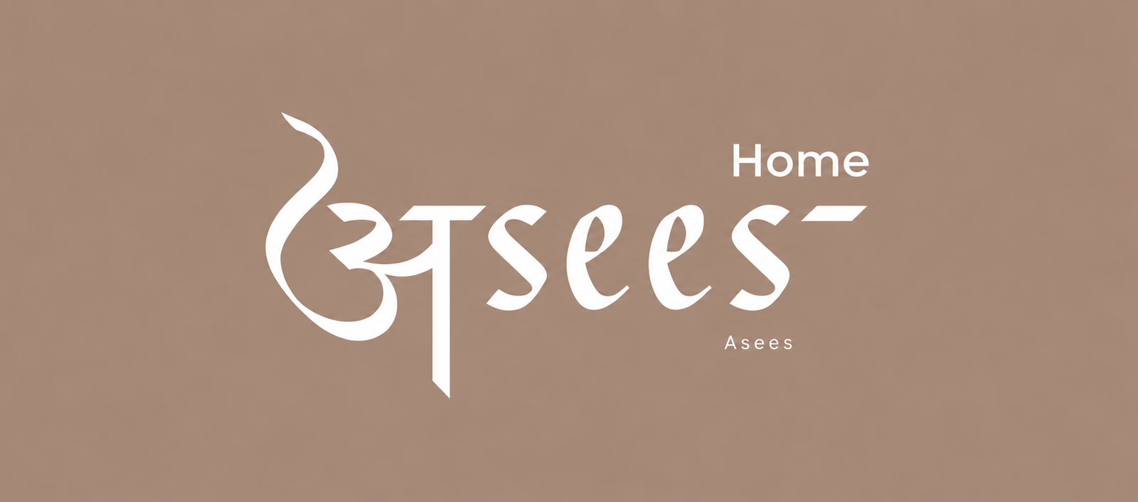 Asees home brand identity and wordmark